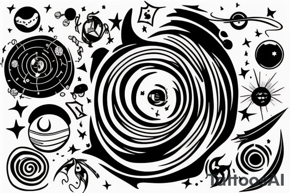 Black hole in space tattoo idea