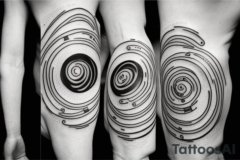 Black hole in space tattoo idea