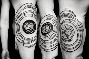 Black hole in space tattoo idea