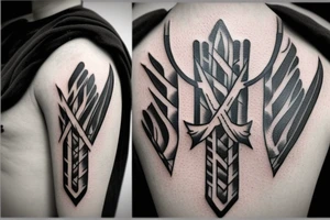 Stone arrow tattoo idea