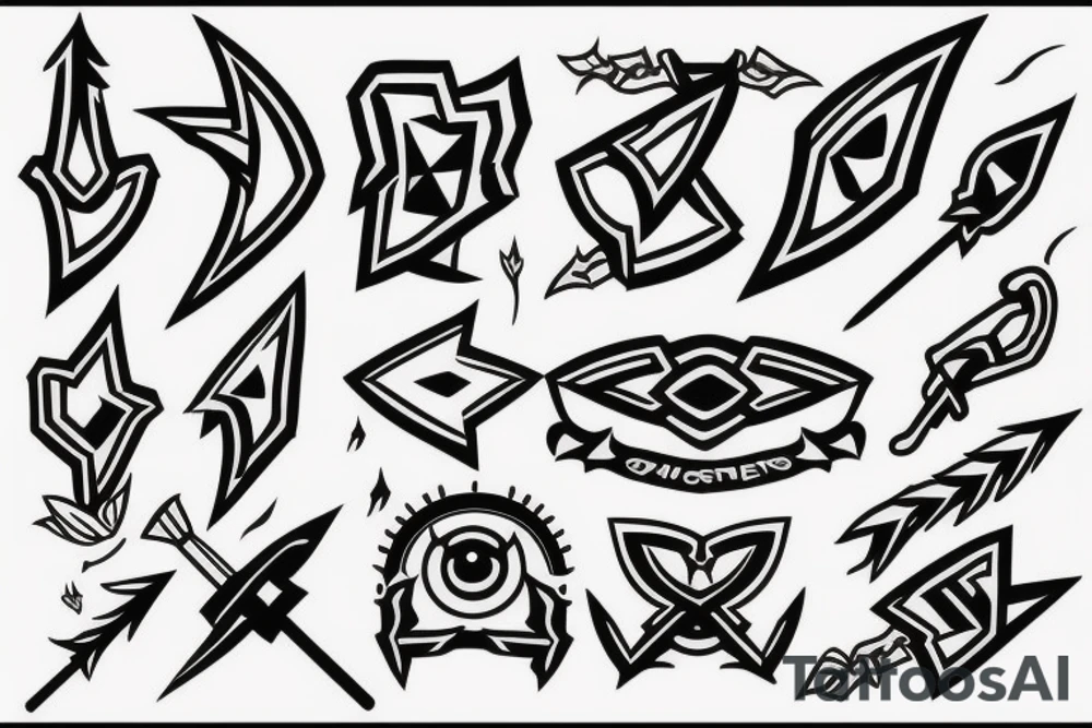 Stone arrow tattoo idea