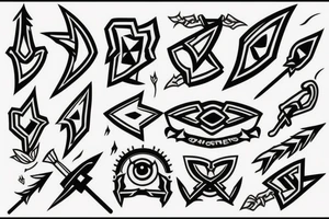Stone arrow tattoo idea