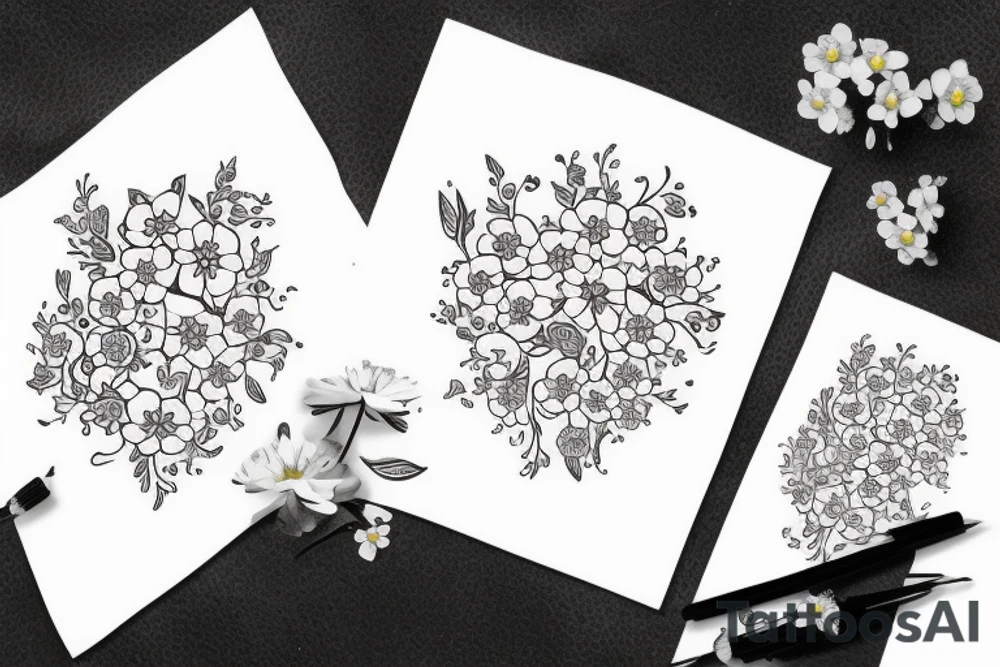 forget-me-not flower love tattoo idea