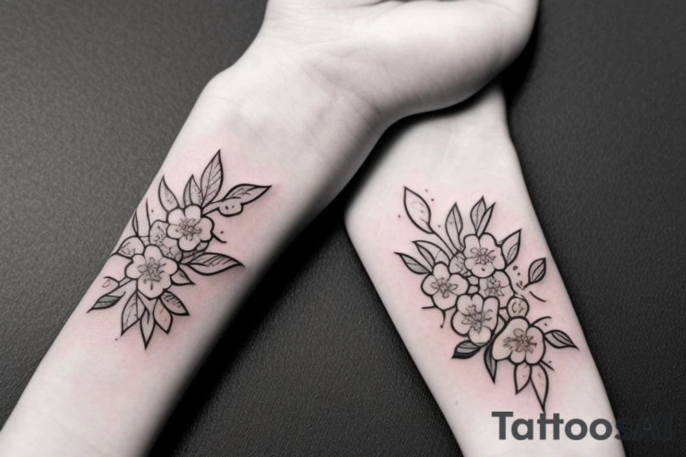 forget-me-not flower love tattoo idea