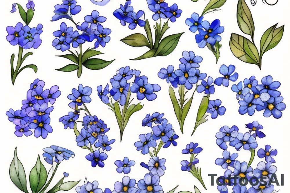 forget-me-not tattoo idea