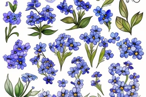 forget-me-not tattoo idea