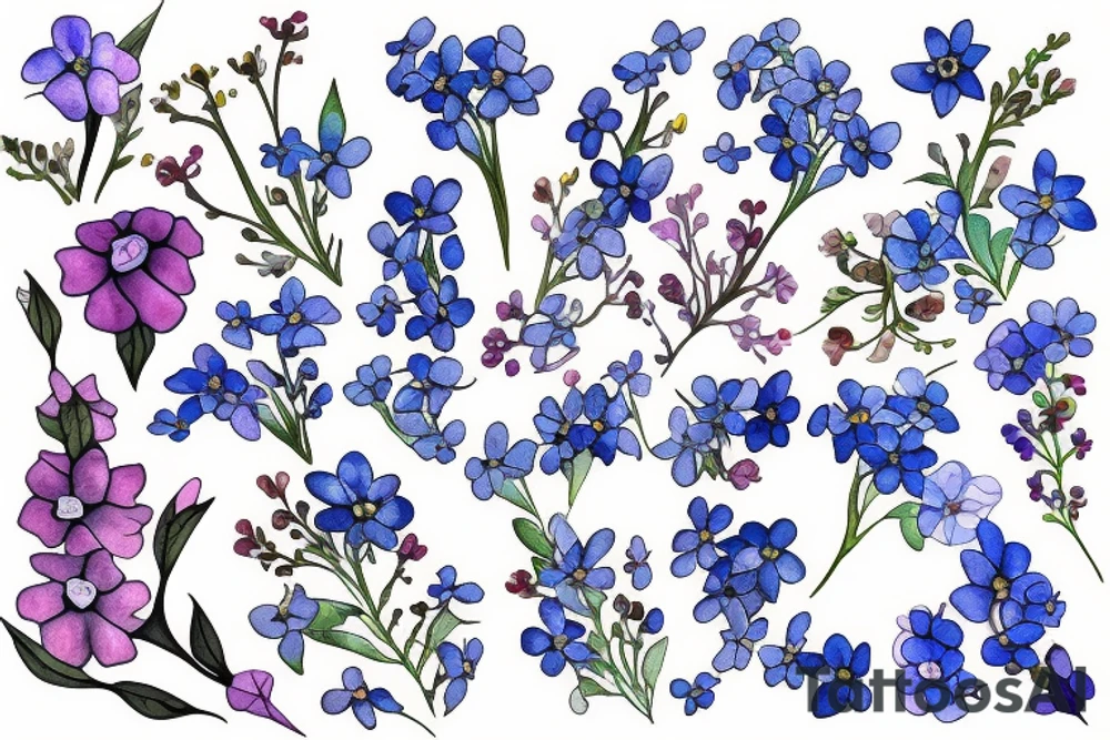 forget-me-not tattoo idea
