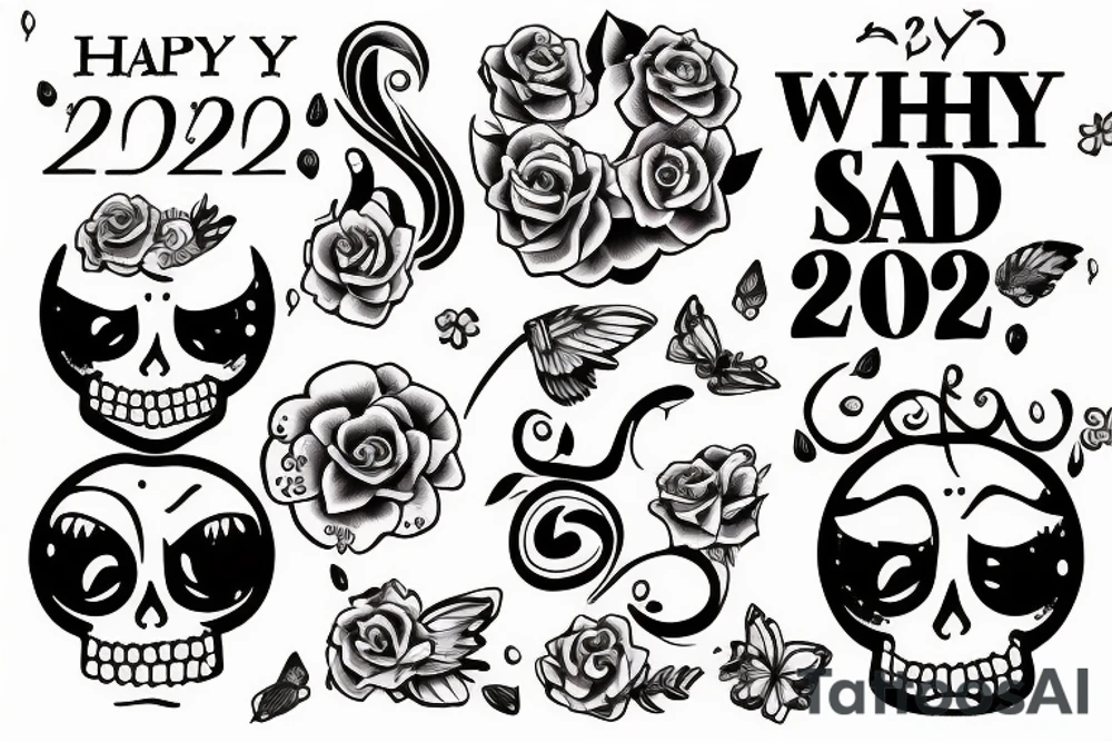 why sad? happy! 2020-2022 tattoo idea