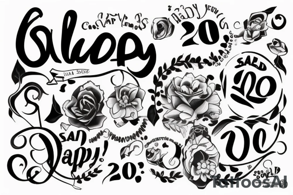 why sad? happy! 2020-2022 tattoo idea