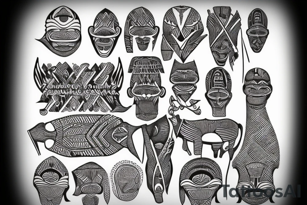 African tribal tattoo idea