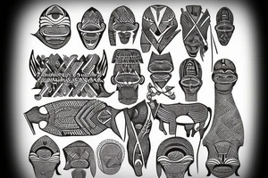 African tribal tattoo idea