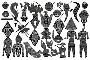 African tribal tattoo idea