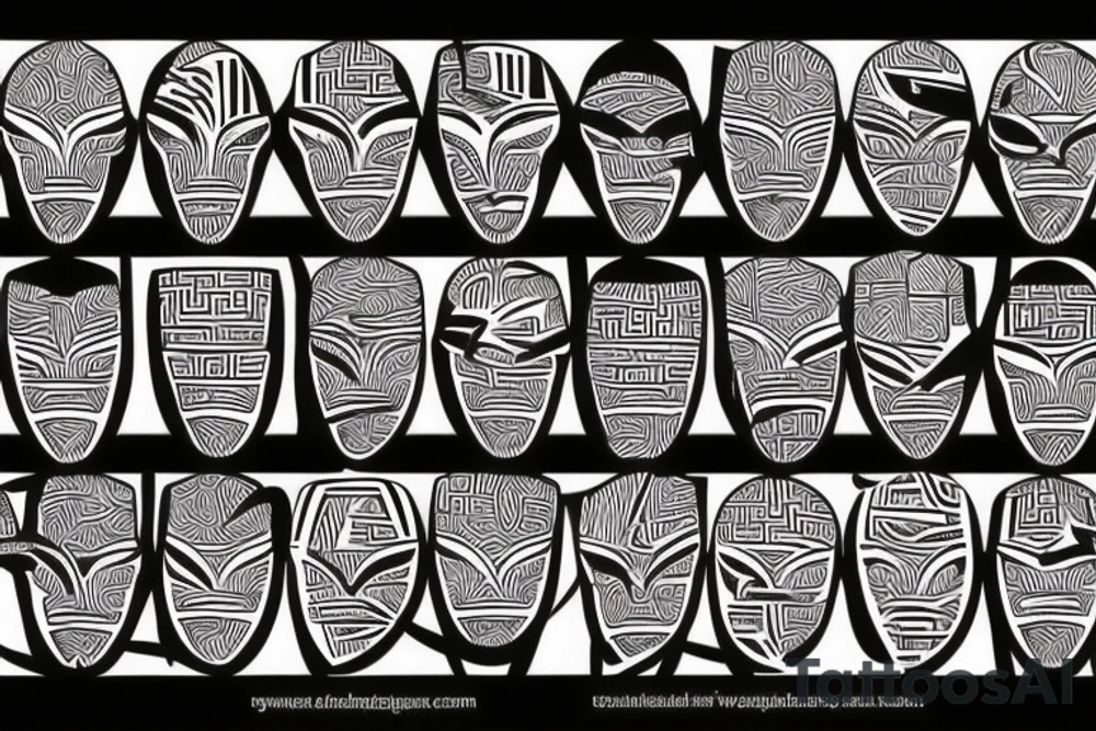 African tribal tattoo idea