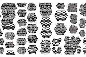 honeycomb pattern with dopamine chemical structure tattoo idea