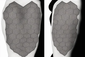 honeycomb pattern with dopamine chemical structure tattoo idea