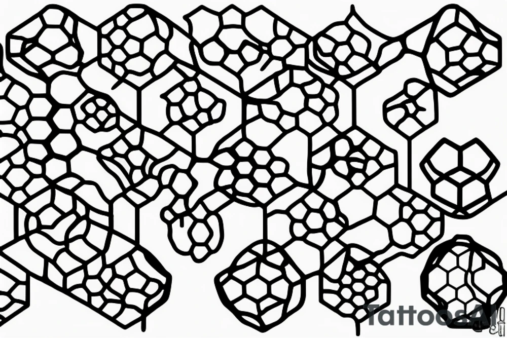 honeycomb pattern with dopamine chemical structure tattoo idea honeycomb pattern with dopamine chemical structure tattoo idea