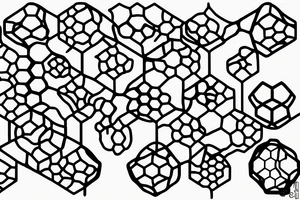 honeycomb pattern with dopamine chemical structure tattoo idea