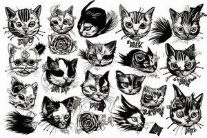 Punk Cat tattoo idea
