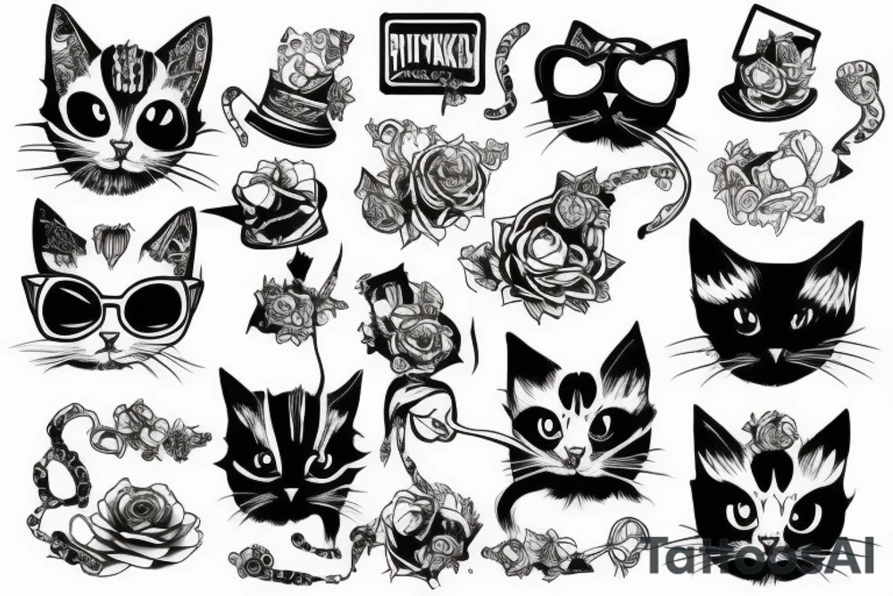 Punk Cat tattoo idea