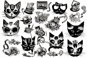 Punk Cat tattoo idea
