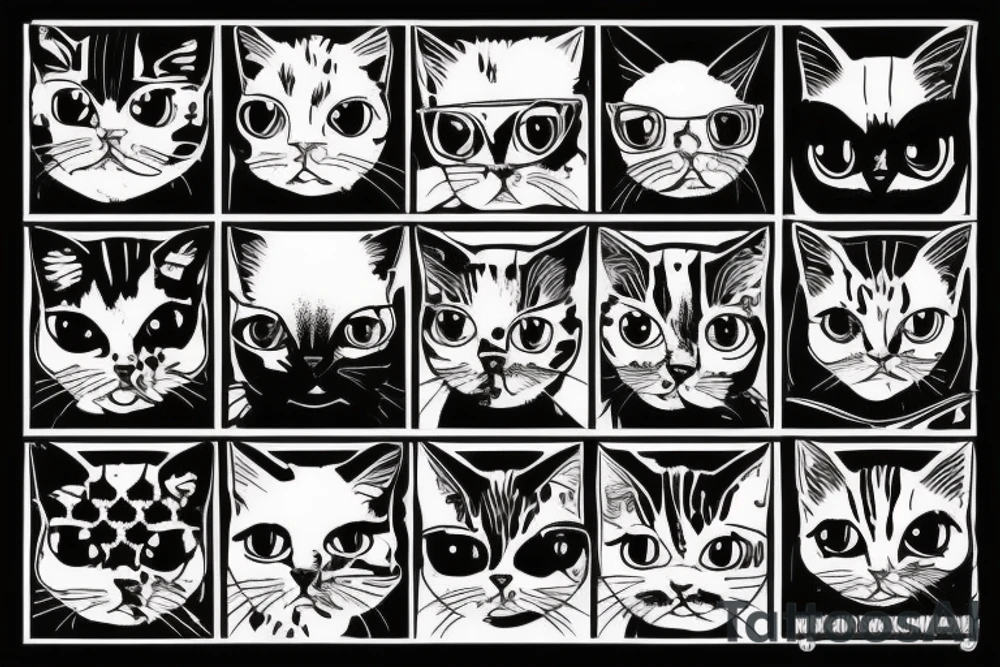 Punk Cat tattoo idea