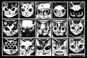 Punk Cat tattoo idea