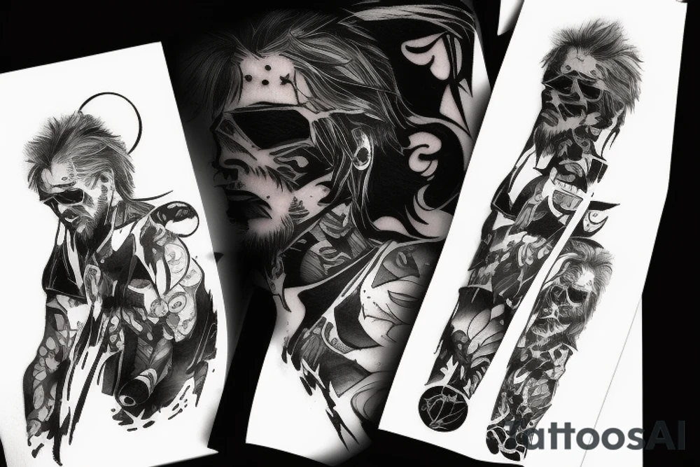 a man looking at the moon tattoo idea