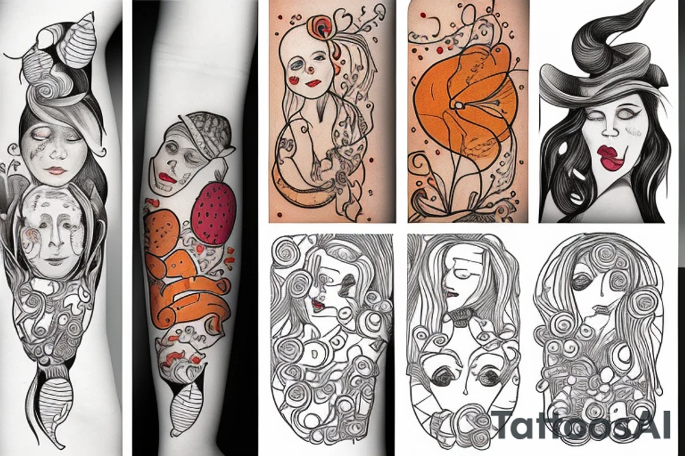 Carrot an rasberry dancing tattoo idea