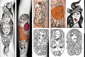 Carrot an rasberry dancing tattoo idea