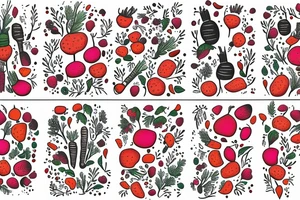 Carrot an rasberry dancing tattoo idea