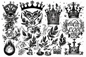 a tree, the crown of which is the planet Earth that burns tattoo idea
