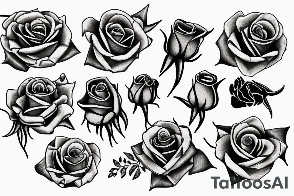 Roses dead inside tattoo idea