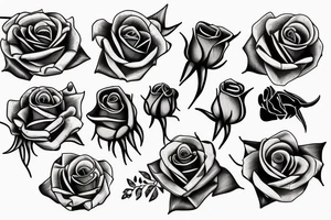 Roses dead inside tattoo idea