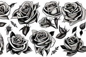 Roses dead inside tattoo idea
