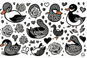 cute duck gay tattoo idea