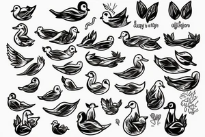 cute duck gay tattoo idea