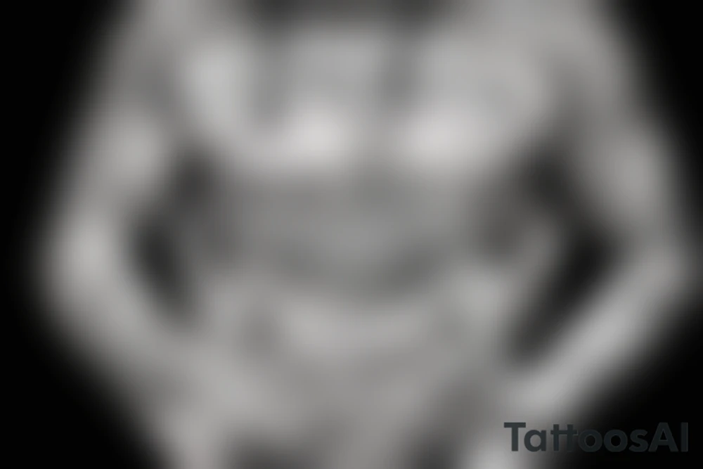 text:Man In Black and White Hoodie tattoo idea