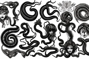A Medusa Standing tattoo idea
