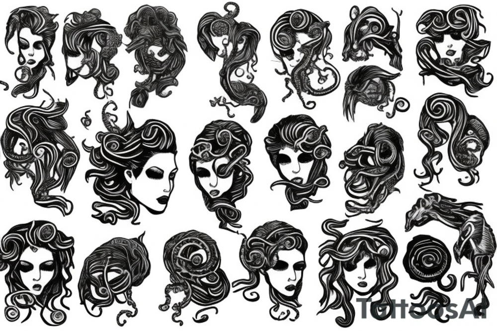 A Medusa Standing tattoo idea