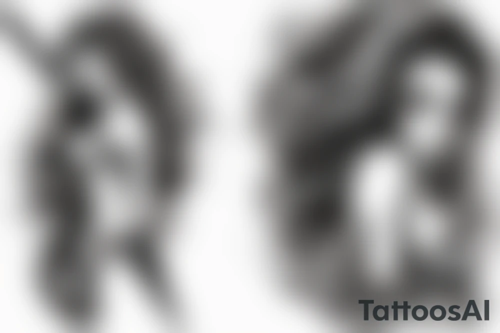 woman with sword tattoo idea