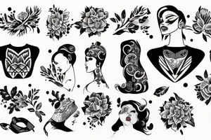 woman sweater blade tattoo idea
