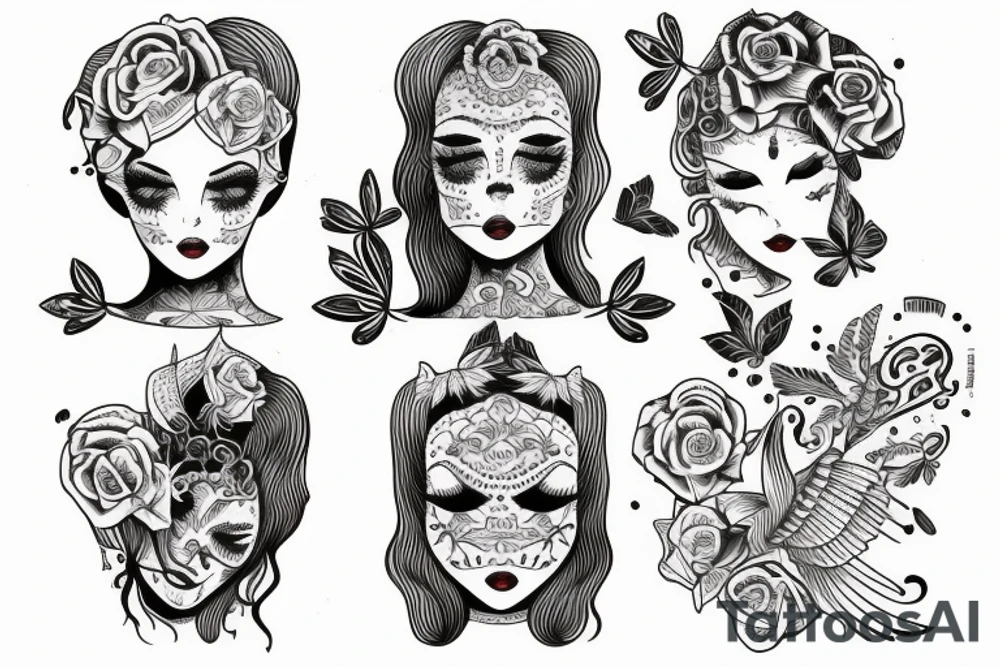 woman sweater blade tattoo idea