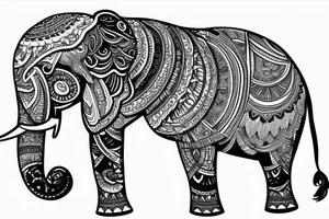 Elephant mandala tattoo idea