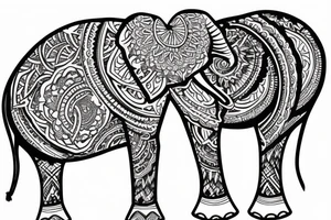 Elephant mandala tattoo idea