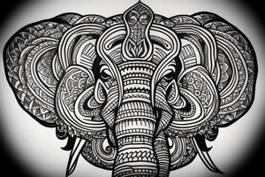 Mandala Elephant Head tattoo idea
