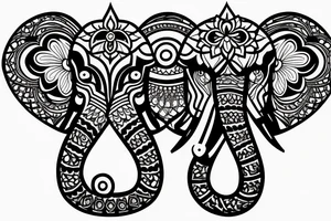 Mandala Elephant Head tattoo idea