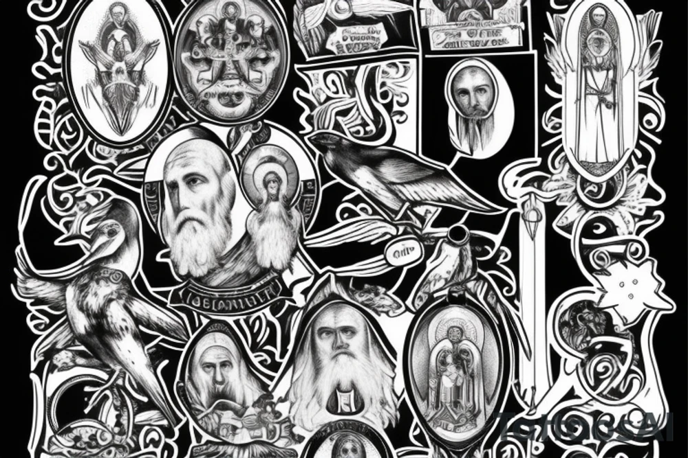 saint benedict with raven tattoo idea