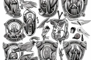 saint benedict with raven tattoo idea