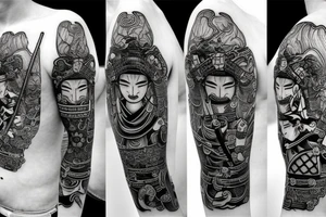 Samurai in the fog tattoo idea
