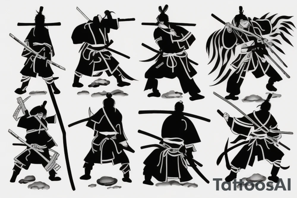 Samurai in the fog tattoo idea